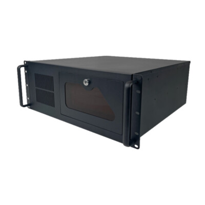 Schwarz 18'' Rack Server Gehäuse 4U/4HE PC Gehäuse ATX/M-ATX Desktop Gehäuse DHL