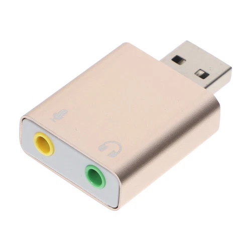  USB External Sound Card Audio Interface for Pc Laptop Stereo Adapter