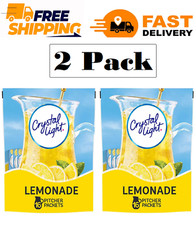 2 PACK - 16 Crystal Light Lemonade Mix Powdered Drink Mix Total 32 Packets 