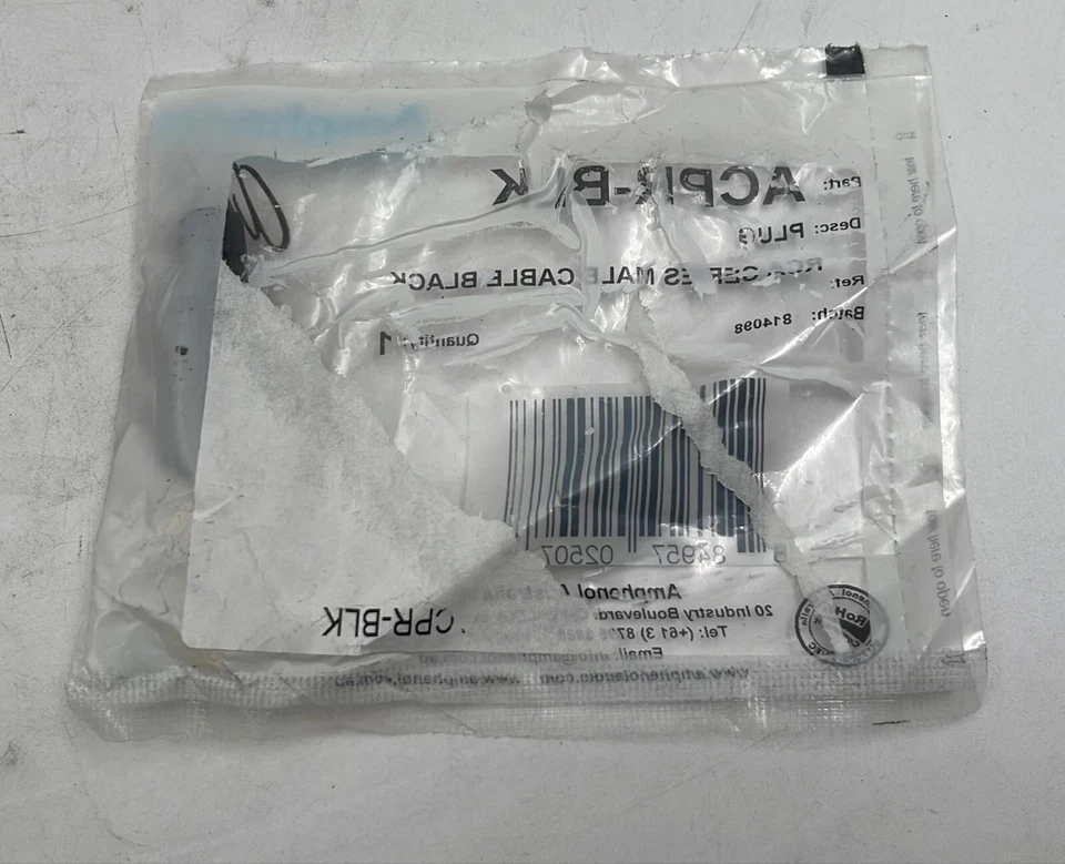 [LOTE 13 PEÇAS] Conector macho RCA fundido amphenol ACPR-BLK preto com contatos dourados - Imagem 3 de 4