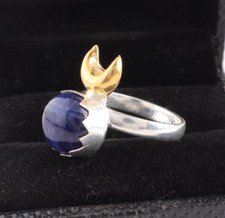 Natural Sodalite Gemstone 925 Sterling Silver Jewelry Handmade Ring All Size EA