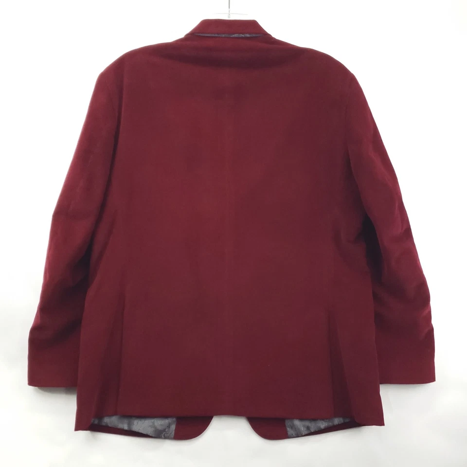 Chaqueta Blazer Alan River Pana Para Hombre XL Roja 100% Algodón Doble Ventilación Formal Foto 2 de 4