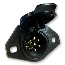 Pollak 11-723 - 7 Way Socket, Semi Truck Trailer ABS/Light Connector, Round Pin
