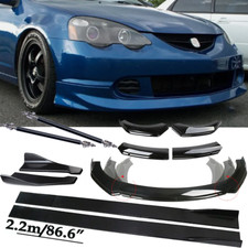 For 02-04 Acura Rsx Front Bumper Lip Spoiler Side Skirtsrear Glossy Black