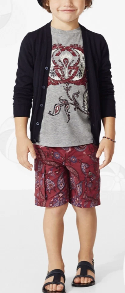 GUCCI Bermuda Estampada Paisley Niño Pantalones Cortos Talla Rubí Estampado Talla 8 Precio de venta sugerido por el fabricante $305.00 Foto 2 de 4