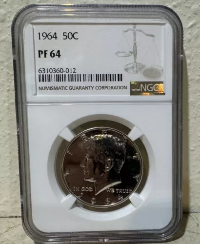 1964 PROOF KENNEDY HALF DOLLAR 50C NGC CERTIFIED PF 64