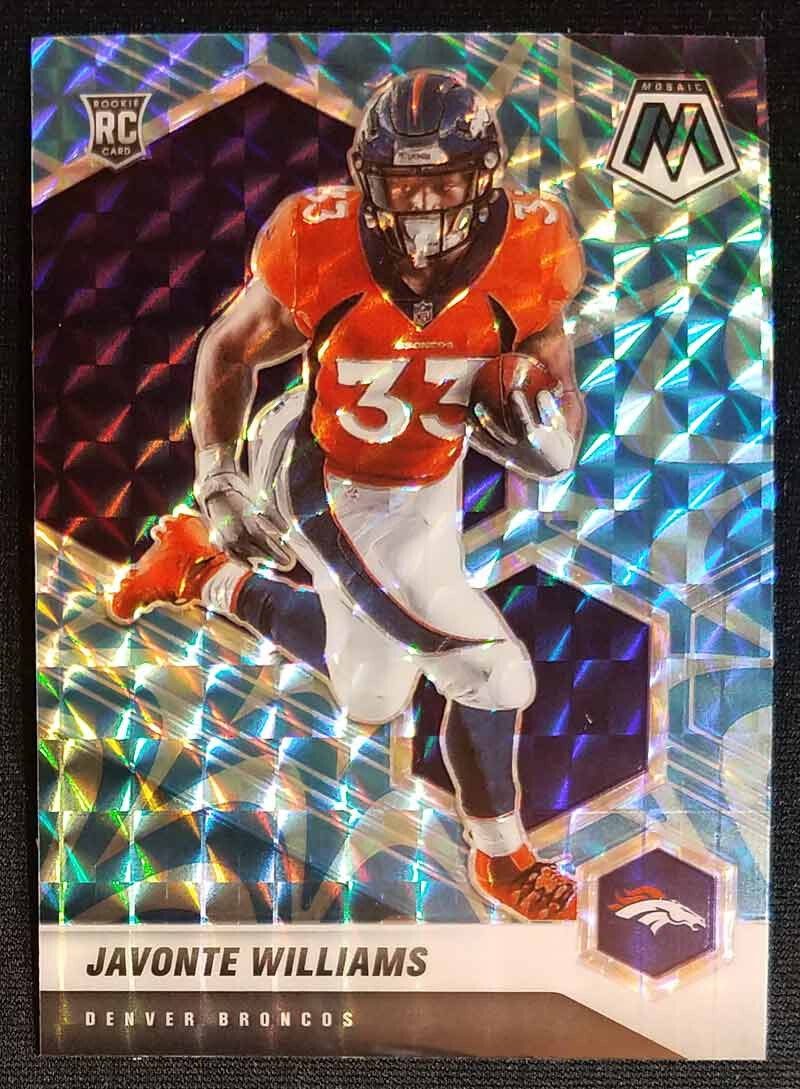 2021 Mosaic #315 Javonte Williams Blue Reactive Prizm Rookie Broncos NM-MINT++