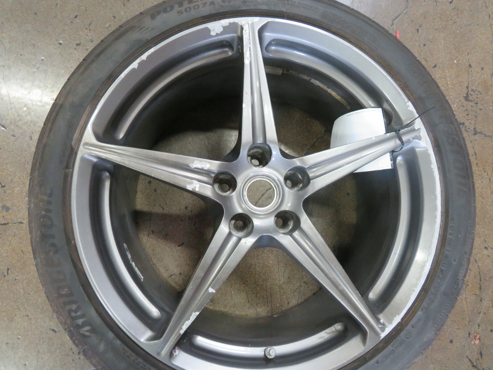 Ferrari 458 Italia, Spider, Rear Forged Wheel, Used, Damaged, P/N 255226