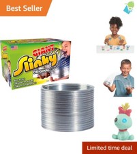 Oversized Classic Slinky: Retro Metal Walking Toy for Creative Play - Ages 5 Up