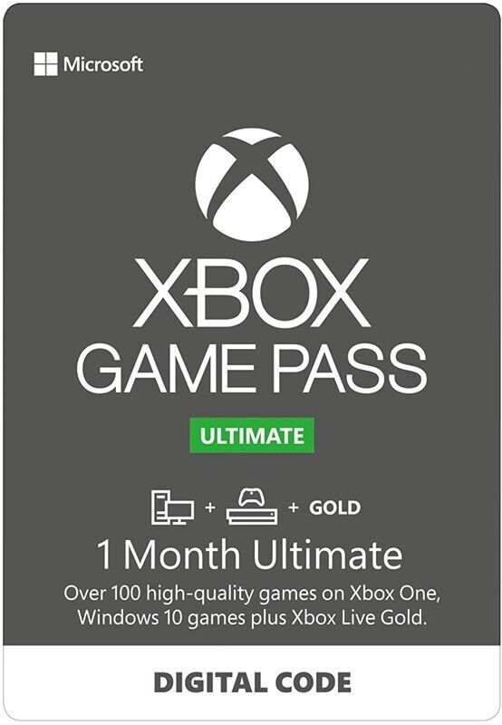 Xbox Game Pass Ultimate 1 Month Sub Card, Xbox One (Game Pass + Live Gold)