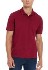 NEW Ted Baker Men's L Red Short Sleeve Polo Shirt 100 Cotton