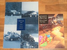 1996 CHRYSLER JEEP RANGE BROCHURE & XMAS CARD inc  Wrangler Cherokee Viper Neon