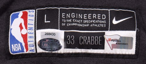 Allen Crabbe Game-Used Nets Warm-Up Jacket (Steiner & Fanatics) - Bild 2 von 3