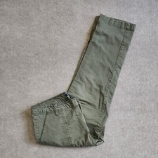 Tommy Hilfiger Roll Up Ankle Pants Womens 12 Green Cotton Stretch