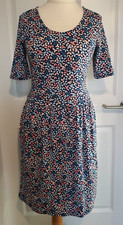 NEW LANDS END PINK BLUE DITSY FLORAL PRINT TEA DRESS SIZE XS 10 12 KNEE LENGTH