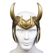 Loki Crown Horns Cosplay Headgear Helmet Superhero Props Adult Headwear PVC