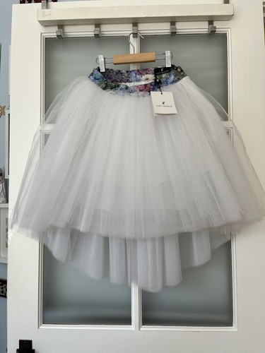 NWT Tutu Party Skirt High-Low White Girl 10 Carrie Bradshaw Lined Chic Puffy - Picture 3 of 6