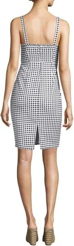 SPRING Likely Keeley Gingham Black white check Plaid sleeveless Dress womens 8 - Picture 4 of 6