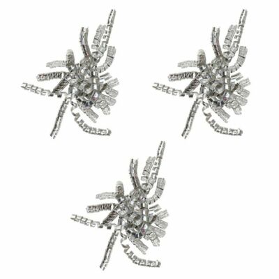 BOGEN vorgefertigte 3er Pack - Silber Hologramm geschweifte Schleife von Paperchase - (8853)