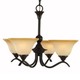 Hardware House Dover Series 4 Light Oil Rubbed Bronze 22 Inch By 16-3/4 Inch Cha on Sale