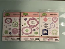 Lot Of 3 JustRite Cling Stamp Sets (Used)