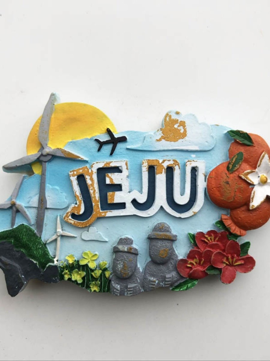 Jeju Island, Korea South Tourist Souvenir 3D Resin Refrigerator