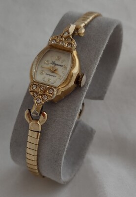 *For Part* Vintage 10K Gold Filled Longune Women AntiMagnetic Wind Up Watch 15mm