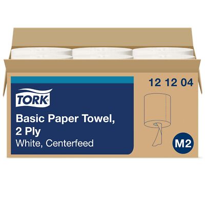 Tork Soft Centerfeed Hand Towels 6 Rolls 600 Sheets High Absorbency Recycled