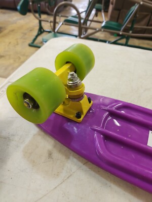 Tiger Boards Retro Skateboard Purple Hex Penny Board Green Wheels