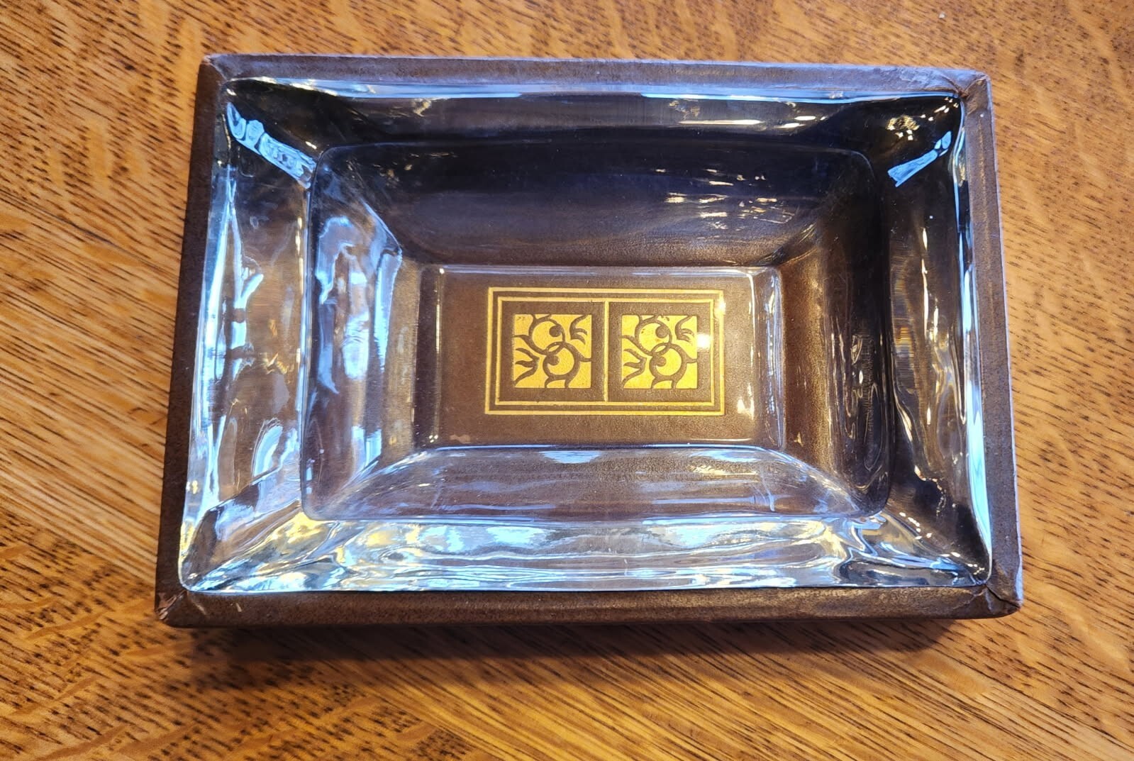 VINTAGE ITALIAN Ashtray Crystal 6x5” Heavy 3 lb Desk Office NY