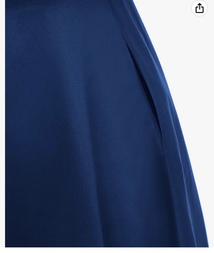 Girstumn Blue Size M Mini Tea Dress Short Sleeve Cotton Party - Imagen 3 de 17