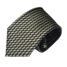 Men's black and gold geometric pattern  Neck Tie