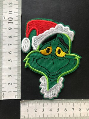 Patch Grinch movie toppa termoadesiva iron on Natale creatura - Main Image