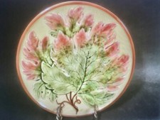 Beautiful Majolica Autumn Leaves German Plate