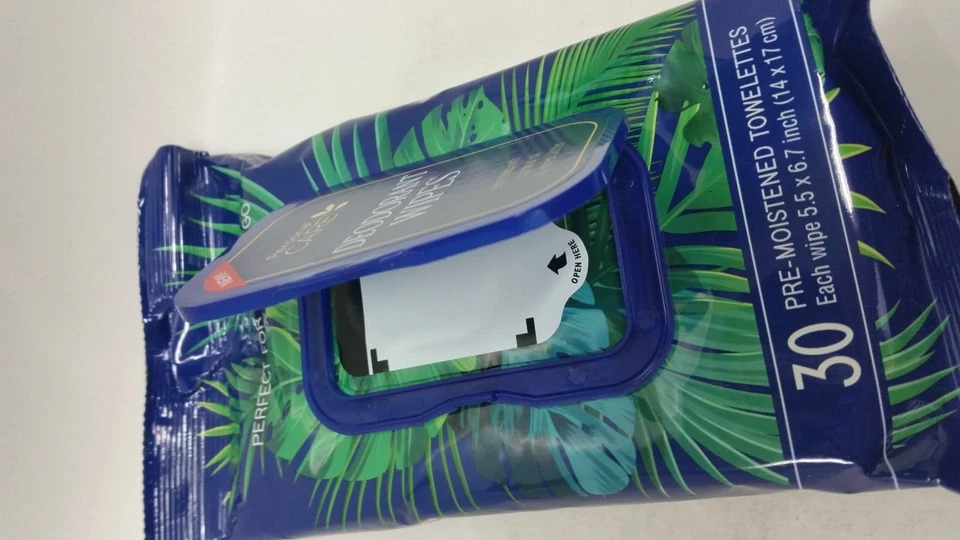 LOT 8x P.Care On The Go Deodorant Wipes 30/pk w/Coconut Oil & Shea Butter SEALED - Image 3 of 4
