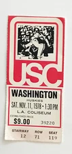 1978--USC (NATIONAL. CHAMPS--MARCUS ALLEN-CHAS. WHITE) v. WASHINGTON--TICKET--VG