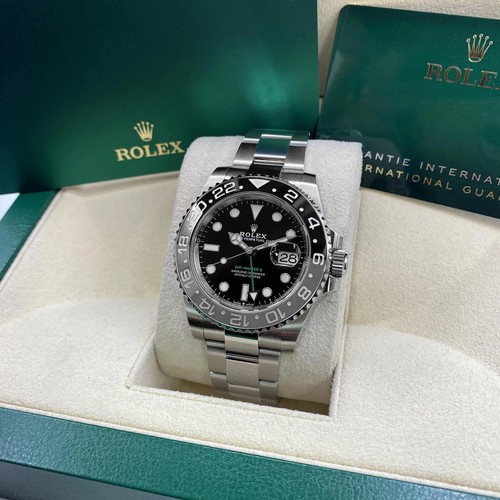 New Release Rolex GMT-Master II Steel Black and Gray Bezel Watch 126710GRNR - Picture 2 of 5