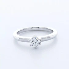 Solitaire Engagement Ring Classic 14K Gold 0.63 CT Round Lab-Grown Diamond D VS1