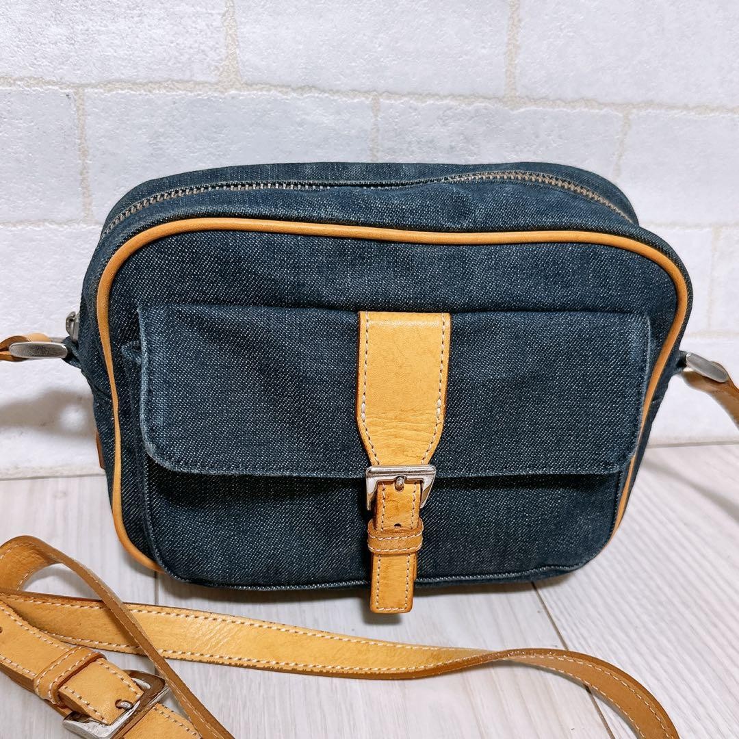 Burberry Blue Label Shoulder Bag Denim Blue Leather Crossbody Bag Compact New thumbnail 11