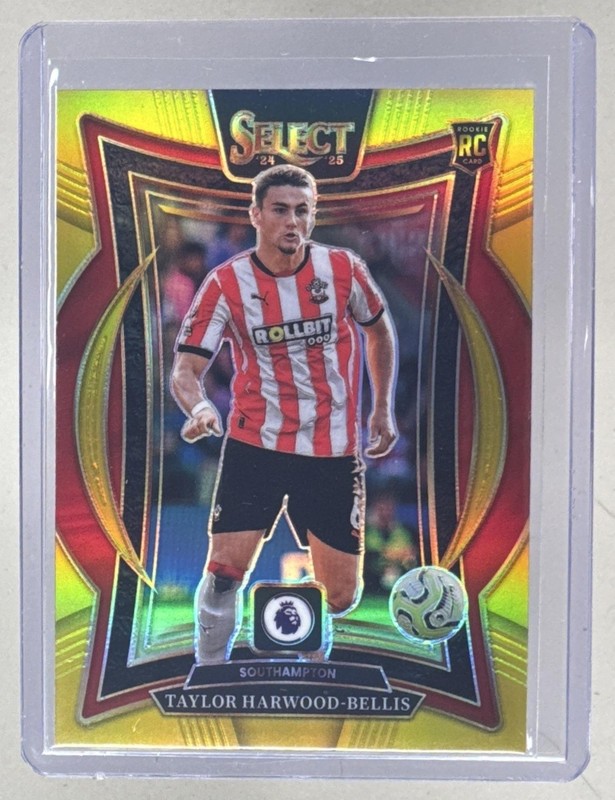 Taylor Harwood-Bellis 2024 Panini Select Premier League #50 Gold Terrace RC /10