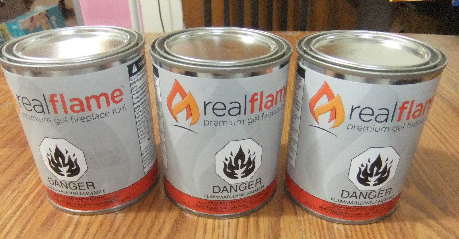 REAL FLAME  GEL FIREPLACE FUEL 3-13OZ CANS