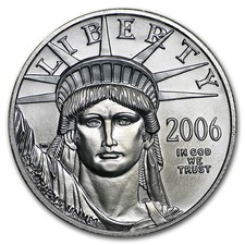 2006 1/2 oz American Platinum Eagle BU 2057.06 per troy oz
