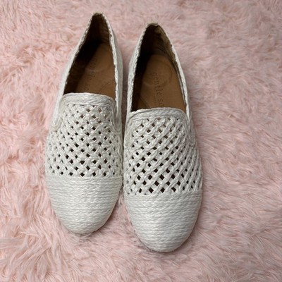 Gentle Souls Kenneth Cole Leather Woven white  Eugene Flats 6.5