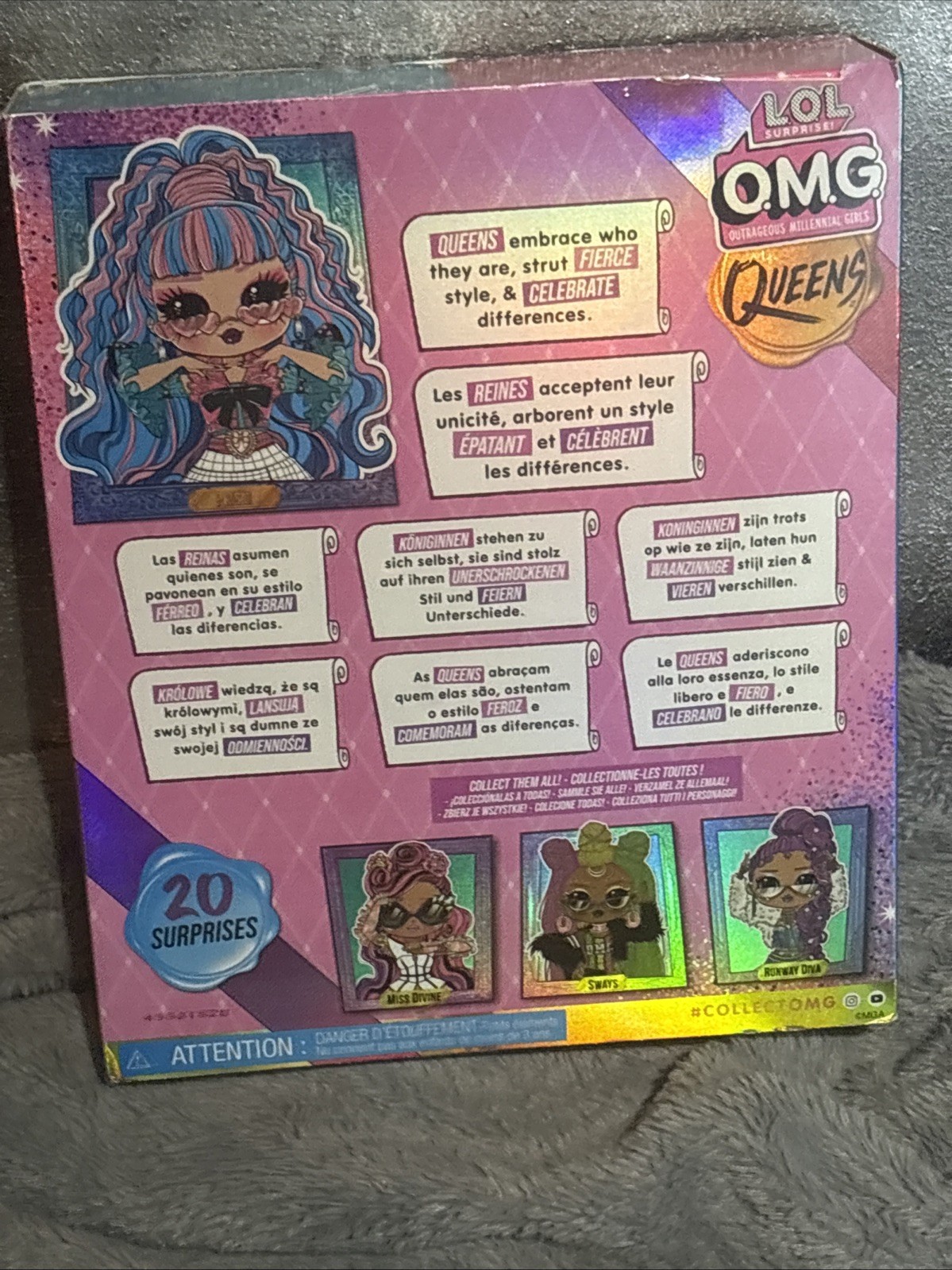 Детская кукла L.O.L. Surprise OMG Queens Prism Fashion Doll 20 Surprises — фото 5