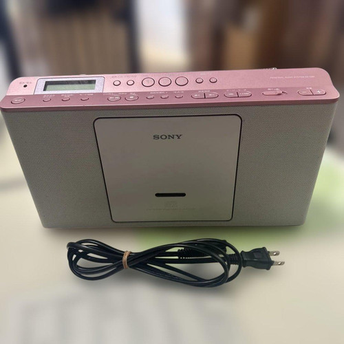 CD Player Sony ZS-E80 AM FM Radio Boombox Pink Slim Language Learning DPC Japan