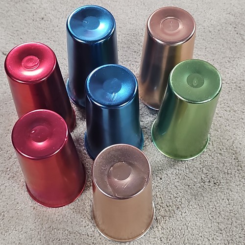 Vintage 7 Colorful Multi colors 1950s-60s Aluminum Tumblers 9 oz. Made In USA - Picture 7 of 11