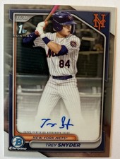 2024 Bowman Draft Trey Snyder Chrome Auto 1st Bowman #CPA-TSN Mets Autograph RC