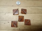 5 Vintage Antique Celluloid Lucite Bakelite Buttons Geometric Shape Square Deco — photo 1