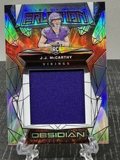 2024 Panini Obsidian J.J. McCarthy RC Silver Rookie Eruption Materials /99