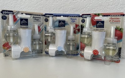 (3) Glade Summer Pops Beach  ️ Life Berries & Cream ￼Refill Starter Kit